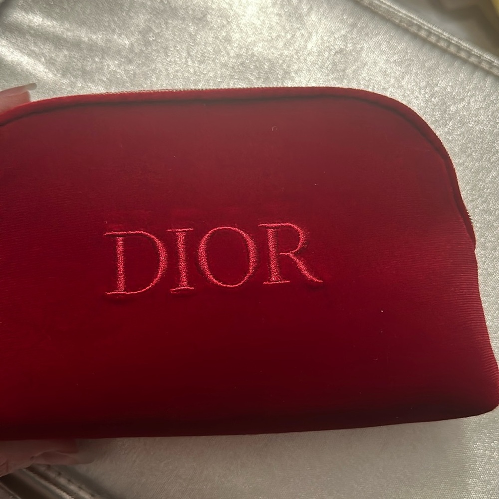 Dior original Red velvet pouch
